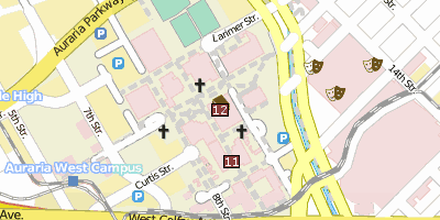 University of Colorado Denver Denver Stadtplan