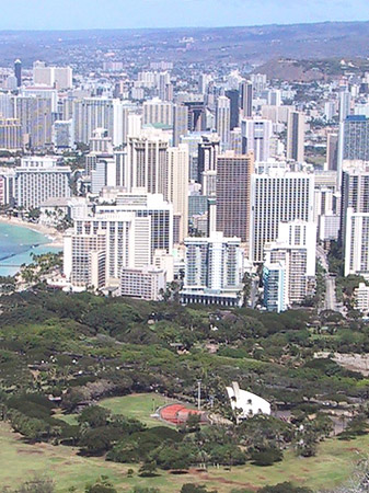Blick über Waikiki Fotos